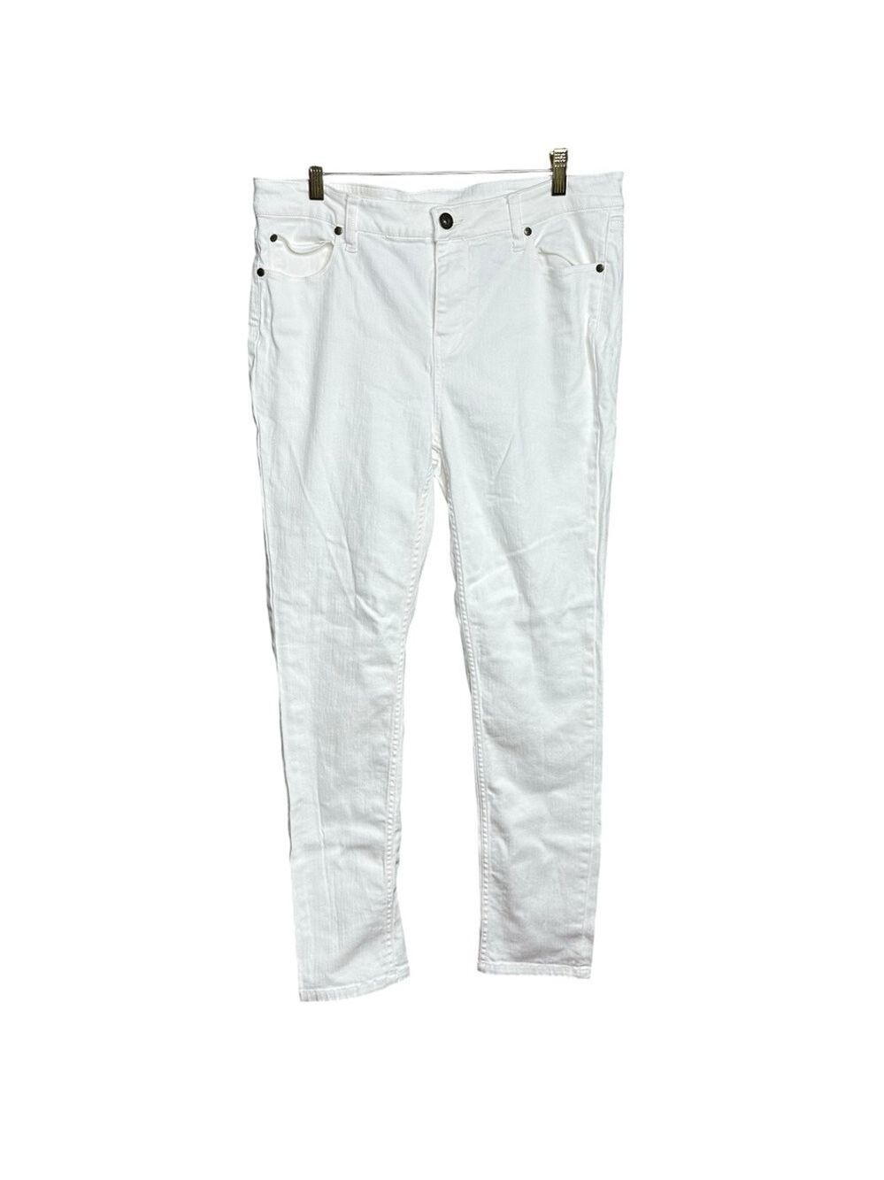 Matilda Jane Skinny High Waist White Denim Jeans‎ Women’s Size 14